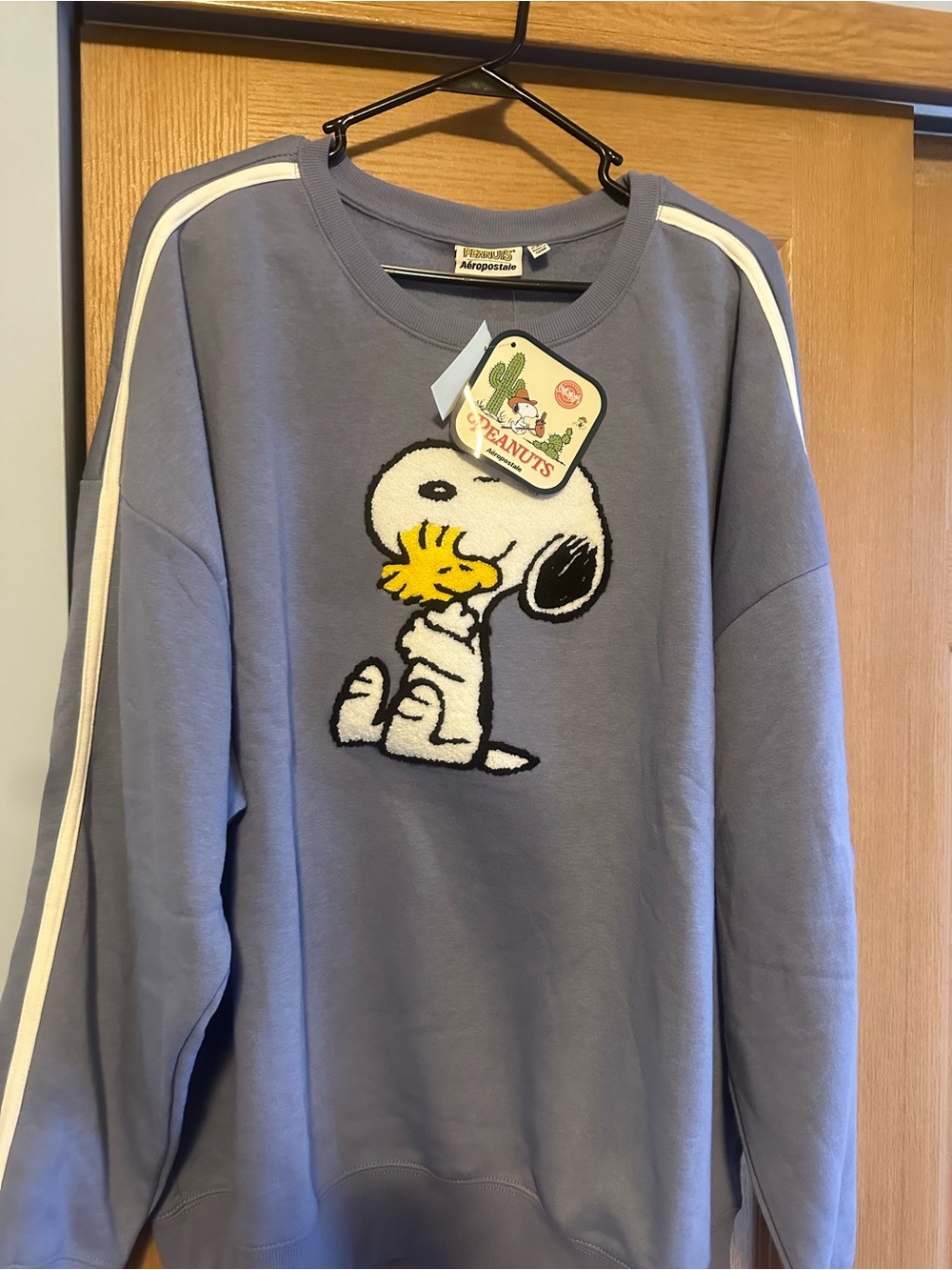 Aeropostale Snoopy Light Lavender 2XL Crewneck Sweatshirt